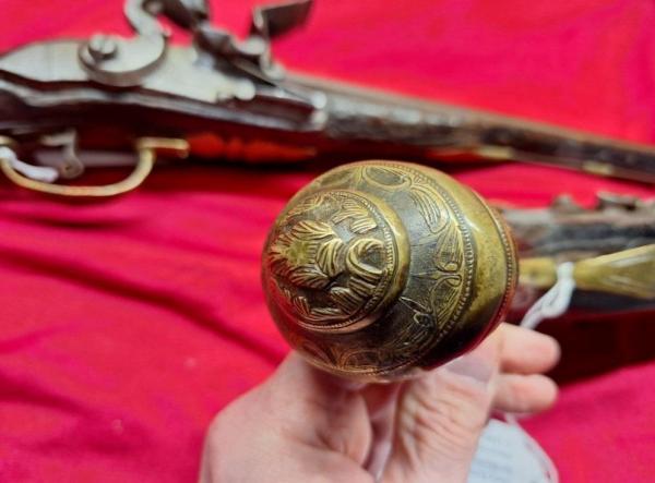 UNKNOWN 9MM Pair of Antique Flintlock Pistols. Likely European for Ottoman Market 1780s