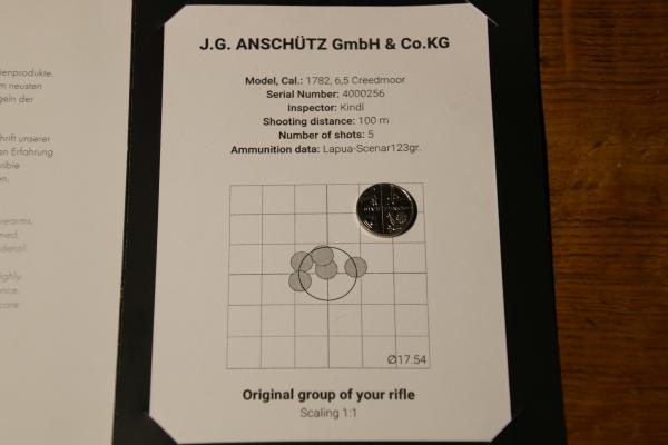 ANSCHUTZ 6.5mm Creedmoor 1782 BLACKLINE LUXUS, SUPERB!