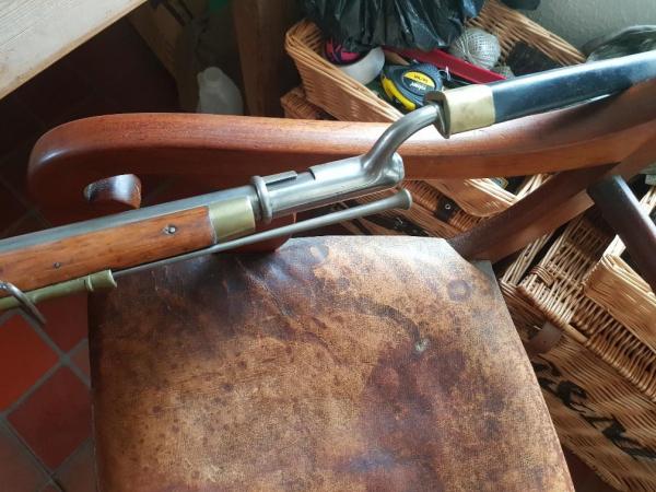 Q Multiple Calibre Tower brown bess and bayonet